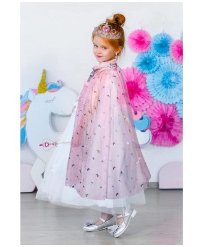 8Pcs Princess Cape Set Girls Princess Party Cosplay Cloak with Tiara Crown Wand for Little Girls Dress up Pretend Play $26.90...