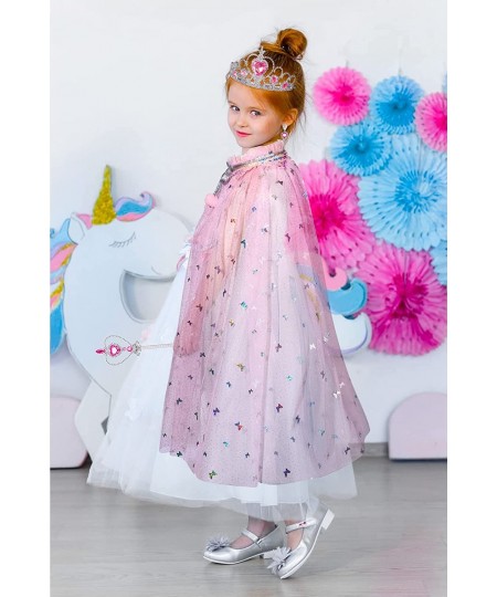 8Pcs Princess Cape Set Girls Princess Party Cosplay Cloak with Tiara Crown Wand for Little Girls Dress up Pretend Play $26.90...