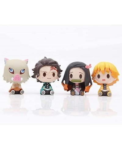 4-Pcs Demon Killer: Kimetsu No Yaiba Action Anime PVC Movable Doll Toy Collection Party Supplier $21.89 - Action Figures