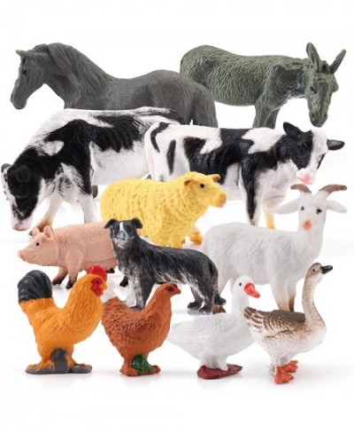 Farm Animal Model Playsets 12 PCS Mini Poultry Chicken Duck Geese Action Figure Toys for Boys Girls Kids $28.85 - Play Figure...