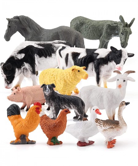 Farm Animal Model Playsets 12 PCS Mini Poultry Chicken Duck Geese Action Figure Toys for Boys Girls Kids $28.85 - Play Figure...