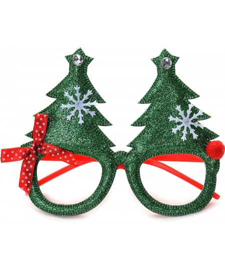 8Pack Christmas Glasses Glitter Party Glasses Frames Bulk Novelty Christmas Decorations Costume Eyeglasses for Christmas Part...