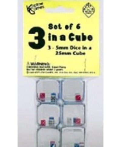 3 in a Cube (Red-White-Blue) Clear 25mm D6 6ea $18.62 - Game Accessories