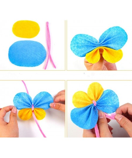 Crafts DIY Art Supplies Pom Pom Pipe Cleaners Wiggle Eyes and Craft Sticks Non-Woven Felt Fabric Sheets $25.41 - Kids' Drawin...