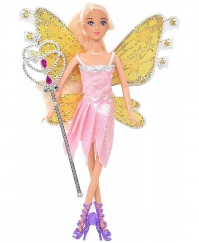 Fairy Princess Doll Butterfly Rainbow Fairy Tale Fashion Doll with Magic Wand Wings and Hair for Girls $24.88 - Dolls