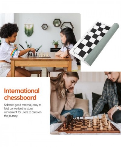 Board Game Table Mat 2pcs Roll Up Chess Board Portable Classic International Chess Board Mat Tournament Chess Sheet for Home ...