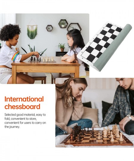 Board Game Table Mat 2pcs Roll Up Chess Board Portable Classic International Chess Board Mat Tournament Chess Sheet for Home ...