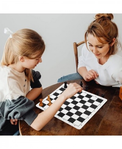 Board Game Table Mat 2pcs Roll Up Chess Board Portable Classic International Chess Board Mat Tournament Chess Sheet for Home ...