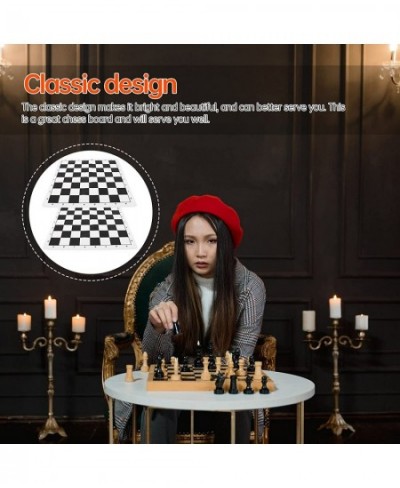 Board Game Table Mat 2pcs Roll Up Chess Board Portable Classic International Chess Board Mat Tournament Chess Sheet for Home ...