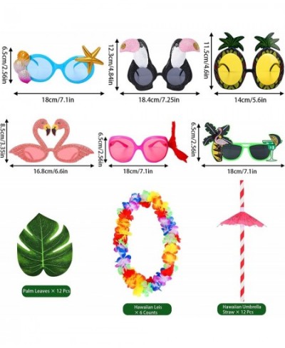 36 Pcs Tropical Luau Party Favors Hawaiian Sunglasses Summer Beach Theme Party Decoration Luau Party Supplies for Kids Adults...