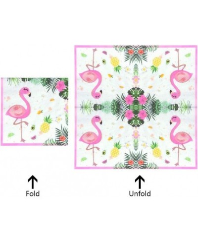 Flamingo Tableware Set - Tropical Luau Hawaiian Theme Party Supplies for Girls Birthday Baby Shower Picnic Includes Plates Na...