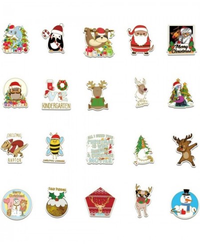 Christmas Stickers 53PCS Funny Santa Tree Gold Outline Sticker Decals Holiday Gifts for Water Bottles Crafts Sealing Label En...