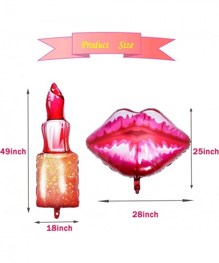 Lips Balloons Lipstick Foil Balloons for Women Champagne Bottle Balloons decorations Wine Glasses Foil Balloons for Birthday ...