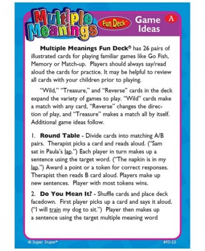 | Multiple Meanings Fun Deck Flash Cards | Educational Learning Resource for Children $30.94 - Electronic Learning & Educatio...