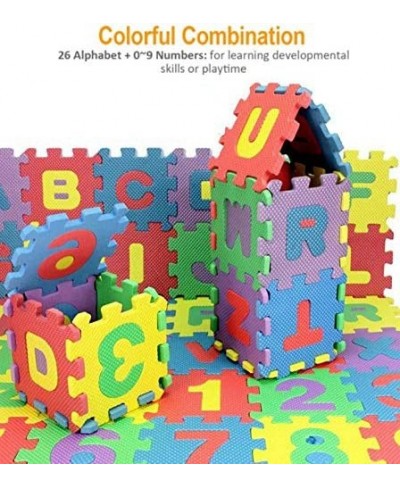 Alphabet Letters and Numbers Foam Puzzle Square Floor Mat 6x6-Inches 72-Pieces $49.68 - Floor Puzzles