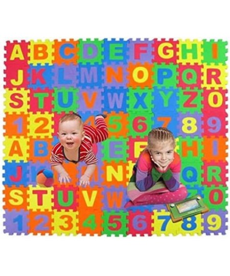 Alphabet Letters and Numbers Foam Puzzle Square Floor Mat 6x6-Inches 72-Pieces $49.68 - Floor Puzzles