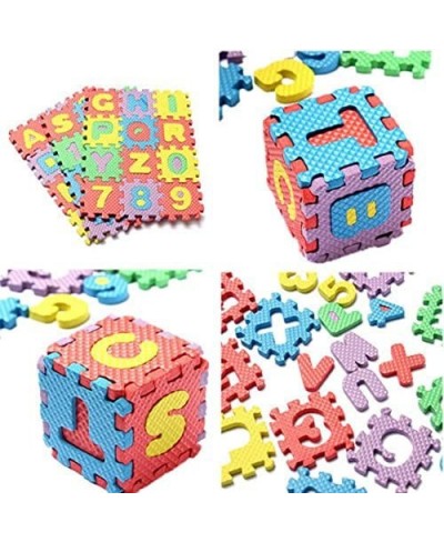 Alphabet Letters and Numbers Foam Puzzle Square Floor Mat 6x6-Inches 72-Pieces $49.68 - Floor Puzzles