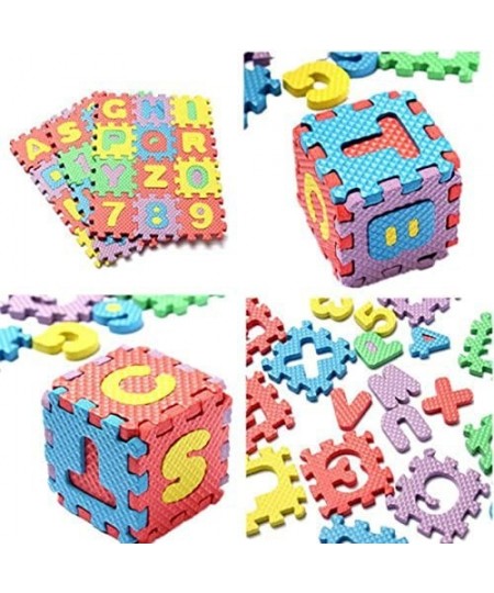 Alphabet Letters and Numbers Foam Puzzle Square Floor Mat 6x6-Inches 72-Pieces $49.68 - Floor Puzzles