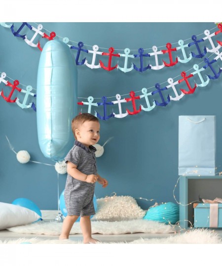 18 Pieces Nautical Birthday Party Decorations Includes Nautical Garland Nautical Party Themed Hanging Banner and Nautical Han...