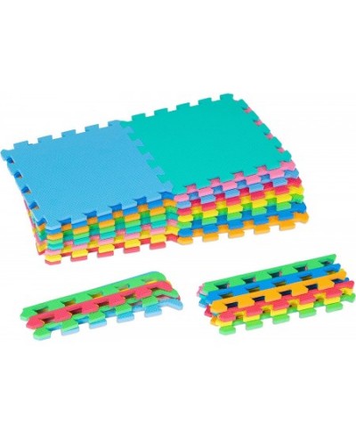 Kids Foam Puzzle Floor Play Mat with Solid Colors 36 Tiles or 16 Tiles with Borders $33.92 - Puzzle Play Mats