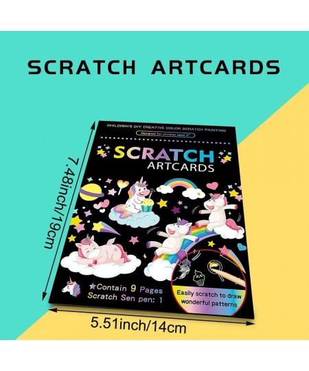 Animal Magic Scratch Art for Kids 9 Sheets Double Sided Cute Animal Theme Scratch Paper Cards Scratch Art Crafts & Scratch St...