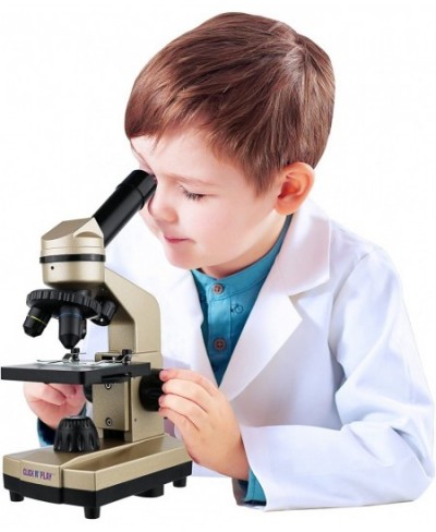 Microscope for Kids 3 Magnification Levels 40x 100x 400x Includes Slides Science Experiments & Accessories Portable Student M...