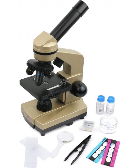 Microscope for Kids 3 Magnification Levels 40x 100x 400x Includes Slides Science Experiments & Accessories Portable Student M...