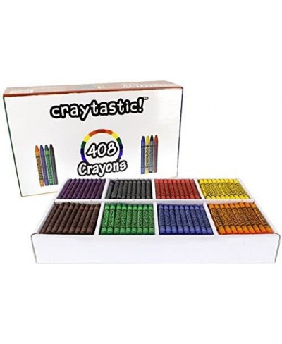 408-Count Premium Crayon Class Pack Best-Buy Assortment (8 Colors Full Size 3.5 Inch) for Schools Classrooms Camps Offices Cr...