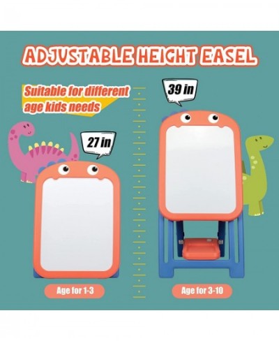 Adjustable Easel for Kids Portable Kids Easel Magnetic Dry Erase Board Art Easel for Toddlers 3 Years Old and Up with Number ...