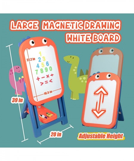 Adjustable Easel for Kids Portable Kids Easel Magnetic Dry Erase Board Art Easel for Toddlers 3 Years Old and Up with Number ...