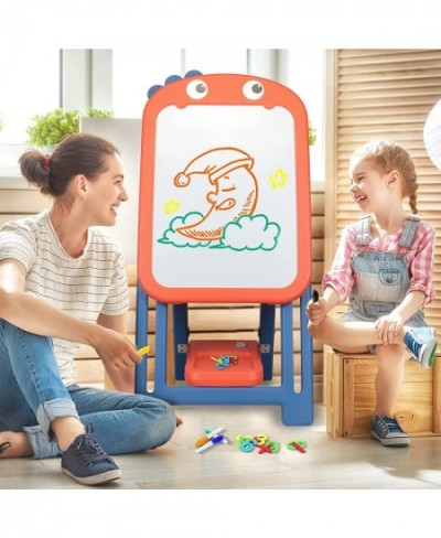 Adjustable Easel for Kids Portable Kids Easel Magnetic Dry Erase Board Art Easel for Toddlers 3 Years Old and Up with Number ...