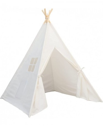 Kids Teepee Tent Playhouse 100 Natural Cotton Canvas with Window & Fixed Components The Best Gift for Your Baby White $71.26 ...