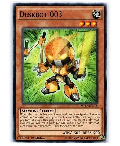 Deskbot 003 (MP15-EN218) - Mega Pack 2015 - 1st Edition - Common $10.31 - Card Games