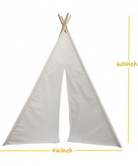 Kids Teepee Tent Playhouse 100 Natural Cotton Canvas with Window & Fixed Components The Best Gift for Your Baby White $71.26 ...