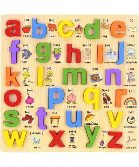 Wooden Alphabet Puzzles for Toddlers 2-6 Years Old Montessori Pre School-Educational Learning Toys for Boys and Girls (Upperc...