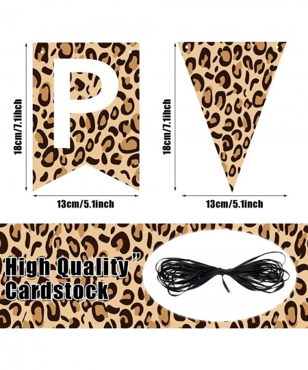 Leopard Print Happy Birthday Banner Cheetah Print Pennant Banner Cheetah Birthday Decorations Cheetah Party Decorations Jungl...