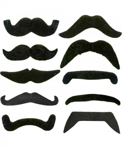 Self Adhesive Mustaches Set Black Different Shape Funny Full Mustaches Novelty Fake Mustaches Fiesta Party Supplies for Costu...