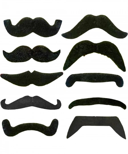 Self Adhesive Mustaches Set Black Different Shape Funny Full Mustaches Novelty Fake Mustaches Fiesta Party Supplies for Costu...