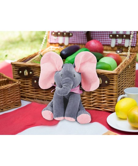 Animated Elephant Toys Plush Singing Elephant with Ears Moving Electric Plush Toy Adorable Elephant Stuffed Animal Toy for Ba...