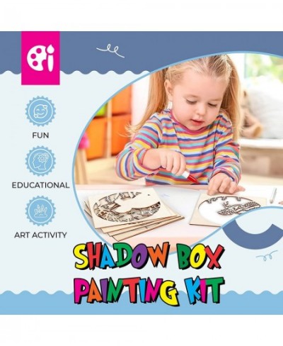 Paint Your Own Animal Shadow Box Kit - Sea Turtle - DIY Kids Wooden Arts and Crafts - Painting Kits for Kids Ages 6 and Up - ...