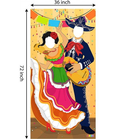 Cinco de Mayo Fiesta Couple Photo Door Banner 3 Pieces for Party Supplies Decoration Mexican Theme Fiesta Party or Festivals ...