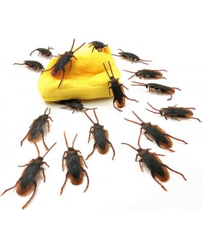 12 Piece Fake Roaches Fake Animal Toys Prank Novelty Halloween Gadget Gags Practical Cockroaches Jokes Toys Plastic Bugs $13....