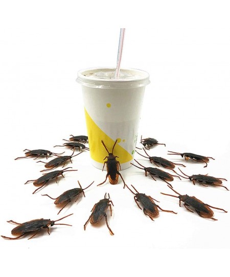 12 Piece Fake Roaches Fake Animal Toys Prank Novelty Halloween Gadget Gags Practical Cockroaches Jokes Toys Plastic Bugs $13....