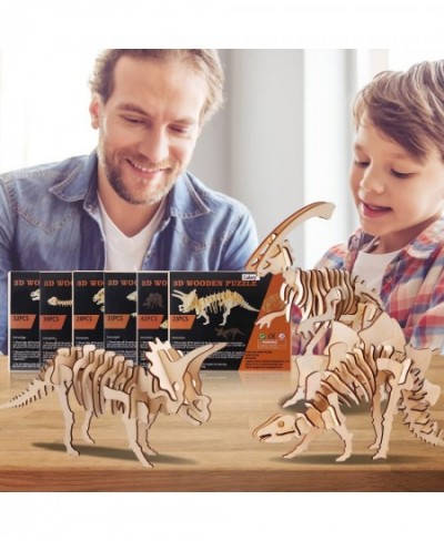 3D Wooden Puzzle Simulation Animal Dinosaur Assembly DIY Model Toy for Kids and Adults Set of 6 $29.50 - 3-D Puzzles