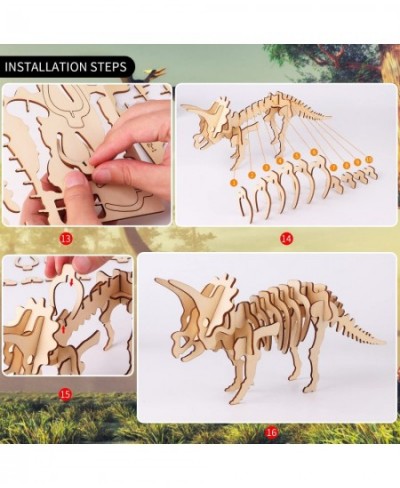 3D Wooden Puzzle Simulation Animal Dinosaur Assembly DIY Model Toy for Kids and Adults Set of 6 $29.50 - 3-D Puzzles