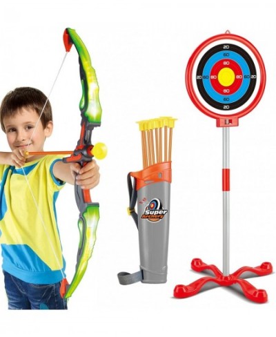 Bow and Arrow for Kids with LED Lights - Upgrade Archery Set Toys Includes 1 Super Bow 8 Suction Cups Arrows 2 in 1 Target an...