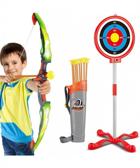 Bow and Arrow for Kids with LED Lights - Upgrade Archery Set Toys Includes 1 Super Bow 8 Suction Cups Arrows 2 in 1 Target an...