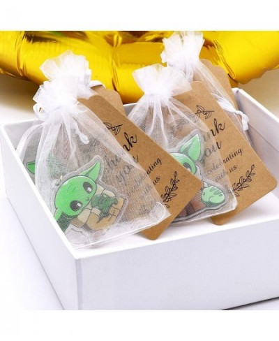 Cute Alien Keychains 12 Sets Party Favors Goodie Bags Gifts with Drawstring Gifts Bags and THANK YOU Kraft Tags for kids Gala...