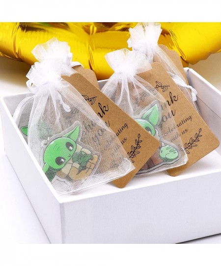 Cute Alien Keychains 12 Sets Party Favors Goodie Bags Gifts with Drawstring Gifts Bags and THANK YOU Kraft Tags for kids Gala...