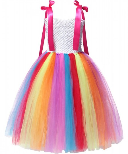 Girls Candyland Rainbow Tulle Dresses Costume Birthday Pageant Dress Up with Headband (Rainbow Costume 9-10 Years) $55.22 - K...